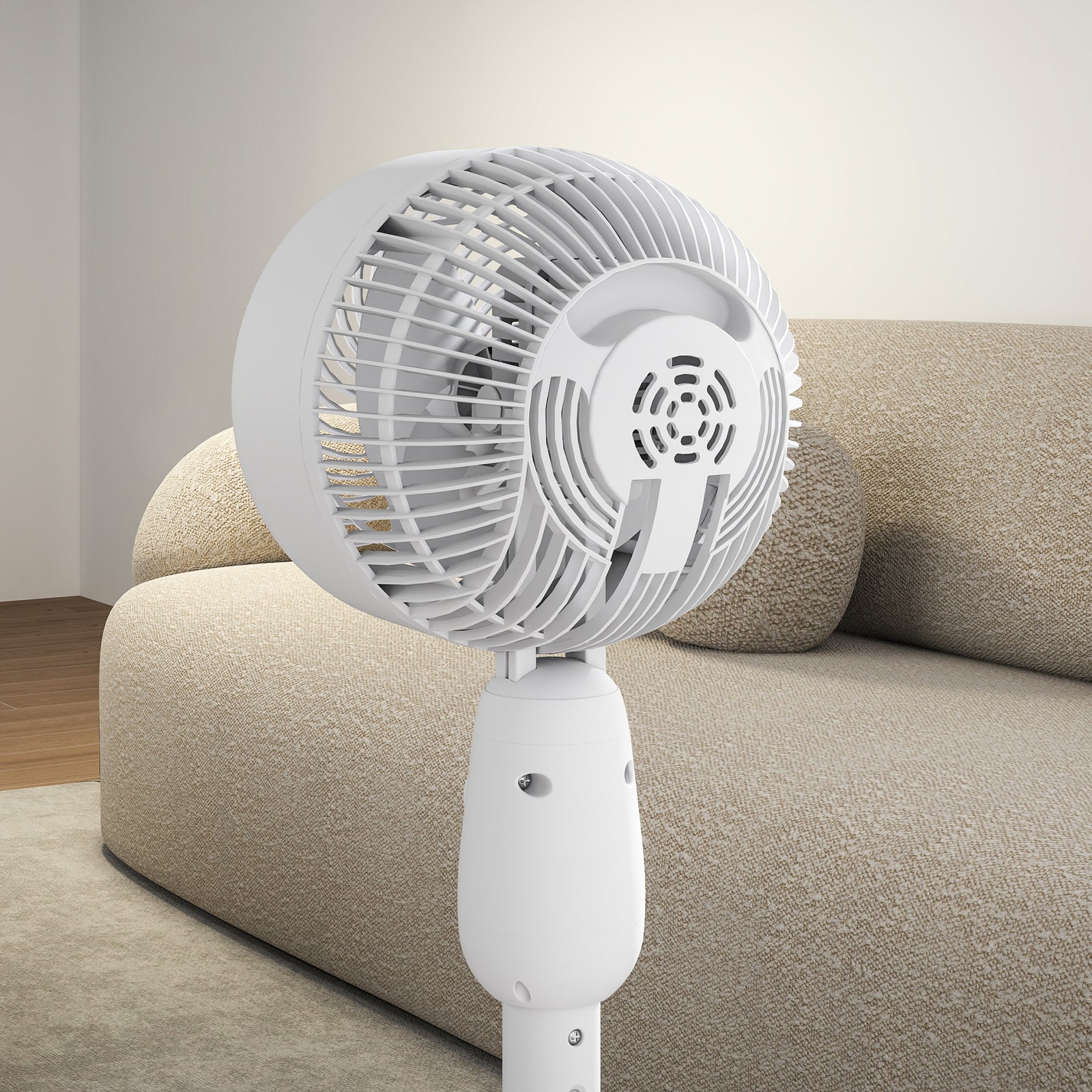 Pedestal Fan For Bedroom Powerful Air Circulator W/ 3 Speed | One Size | White