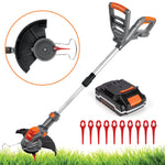 20v Electric Battery Cordless Grass Trimmer Strimmer Garden Edger Cutter