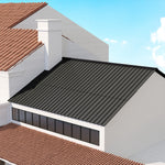 Pack Of 12 Metal Roofing Sheets For Greenhouse | Black