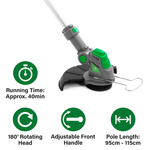Cordless Garden Grass Strimmer Trimmer 18v Lithium Ion Rechargeable