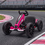 Electric Go Kart For Kids With Dual Motors, Adjustable Seat | Pink