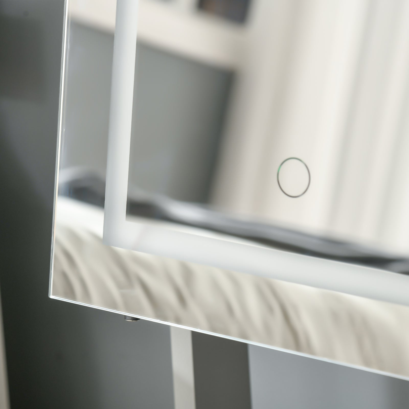 Mirrored Jewellery Cabinet W/ Led Lockable Jewellery Armoire | One Size | Gray