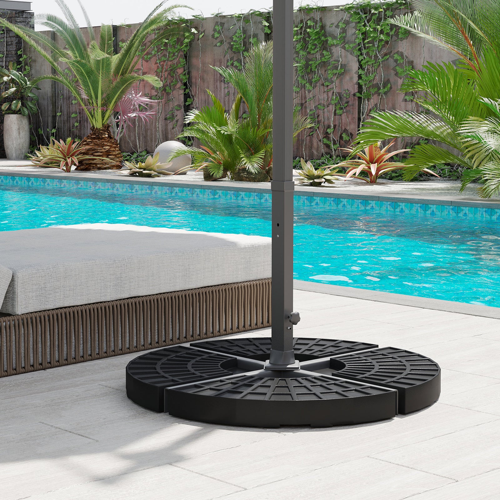 4pc Parasol Base, Up To 70kg, Outdoor