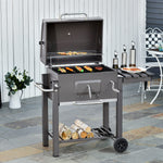 Bbq Trolley W/ Adjustable Charcoal Grate