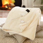 Sandringham Faux Fur Heated Throw 130x170cm – Luxurious Electric Ultra-soft Blanket With 10 Heat Settings | 130cm x 170cm | Cream
