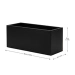 Nicoman 80cm Galvanised Matte Black Trough Planter