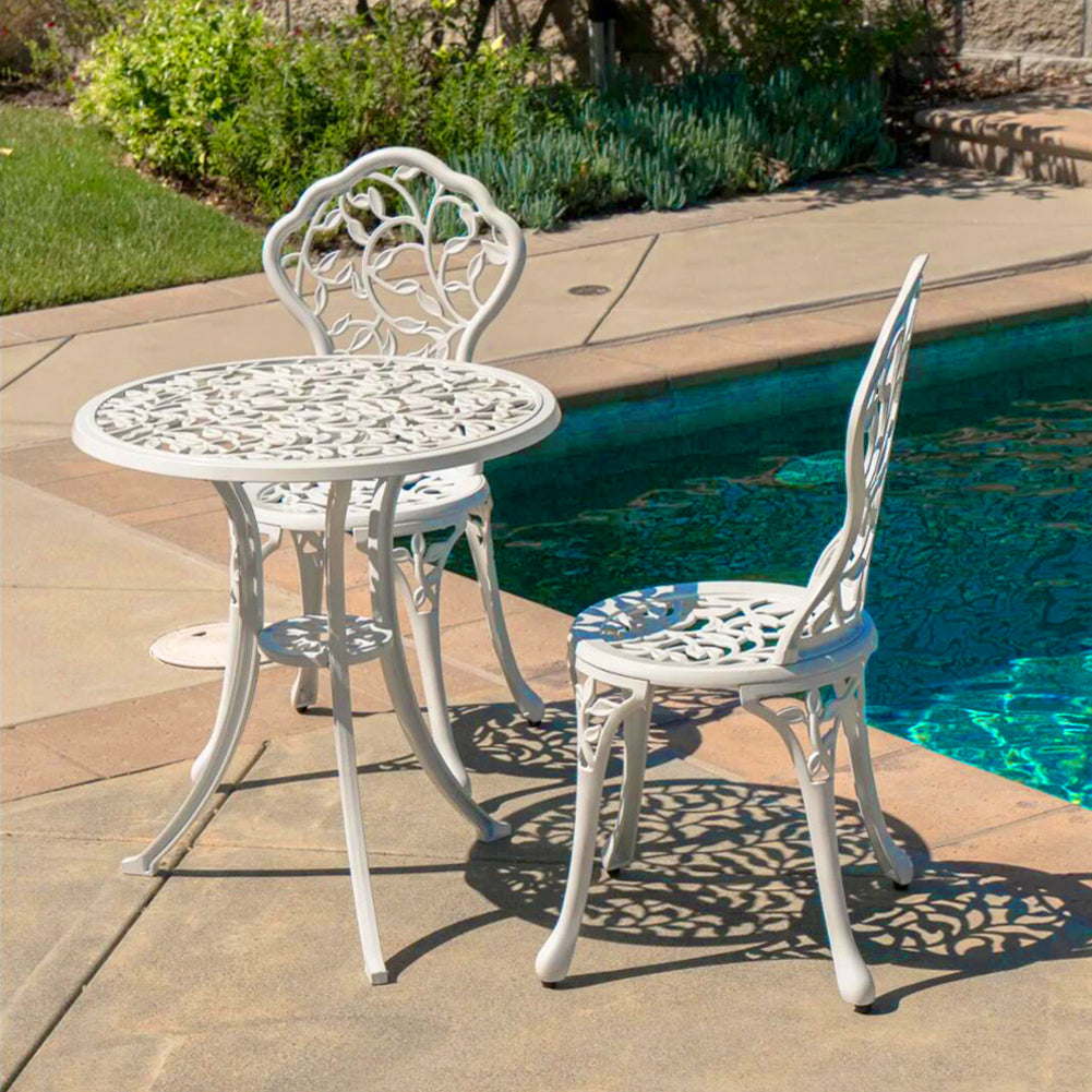 3pcs Outdoor Garden Patio Furniture Conversation Set Cast Aluminium
