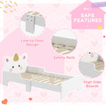 Unicorn-designed Toddler Bed Frame, For Ages 3-6 Years, 143 X 74 X 67cm - White | White