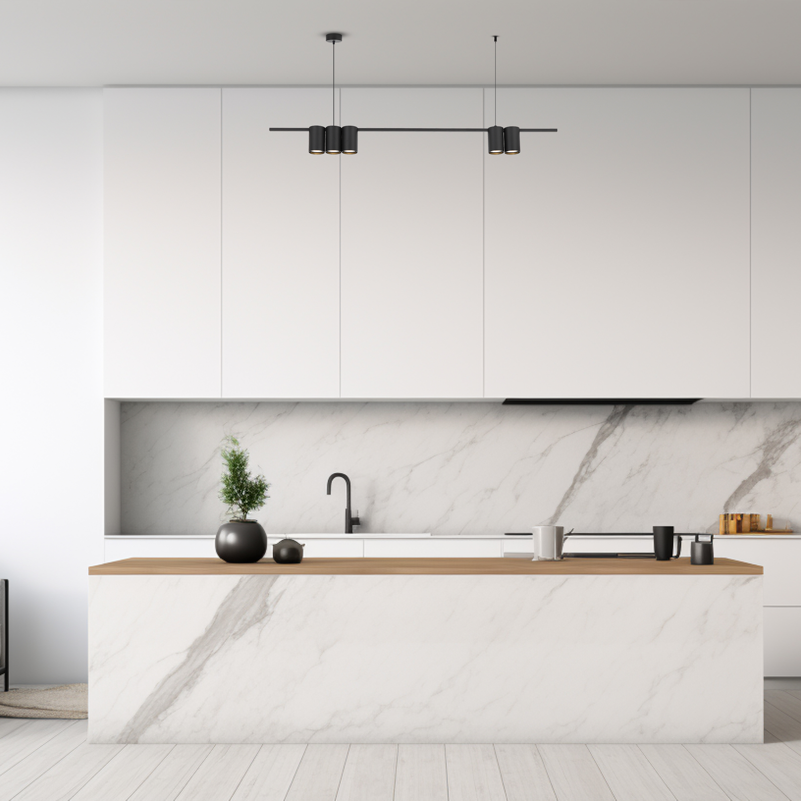 Pendant Light (strip) Genesis 5xgu10 | Black