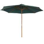 3m Garden Parasol W/ 8 Ribs - Dark Green