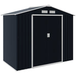 Garden Shed Storage Unit W/locking Door Floor Foundation | Dark Gray