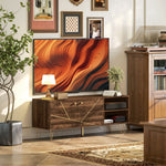 Tv Stand Cabinet 130cm Tv Unit W/ Adjustable Shelves