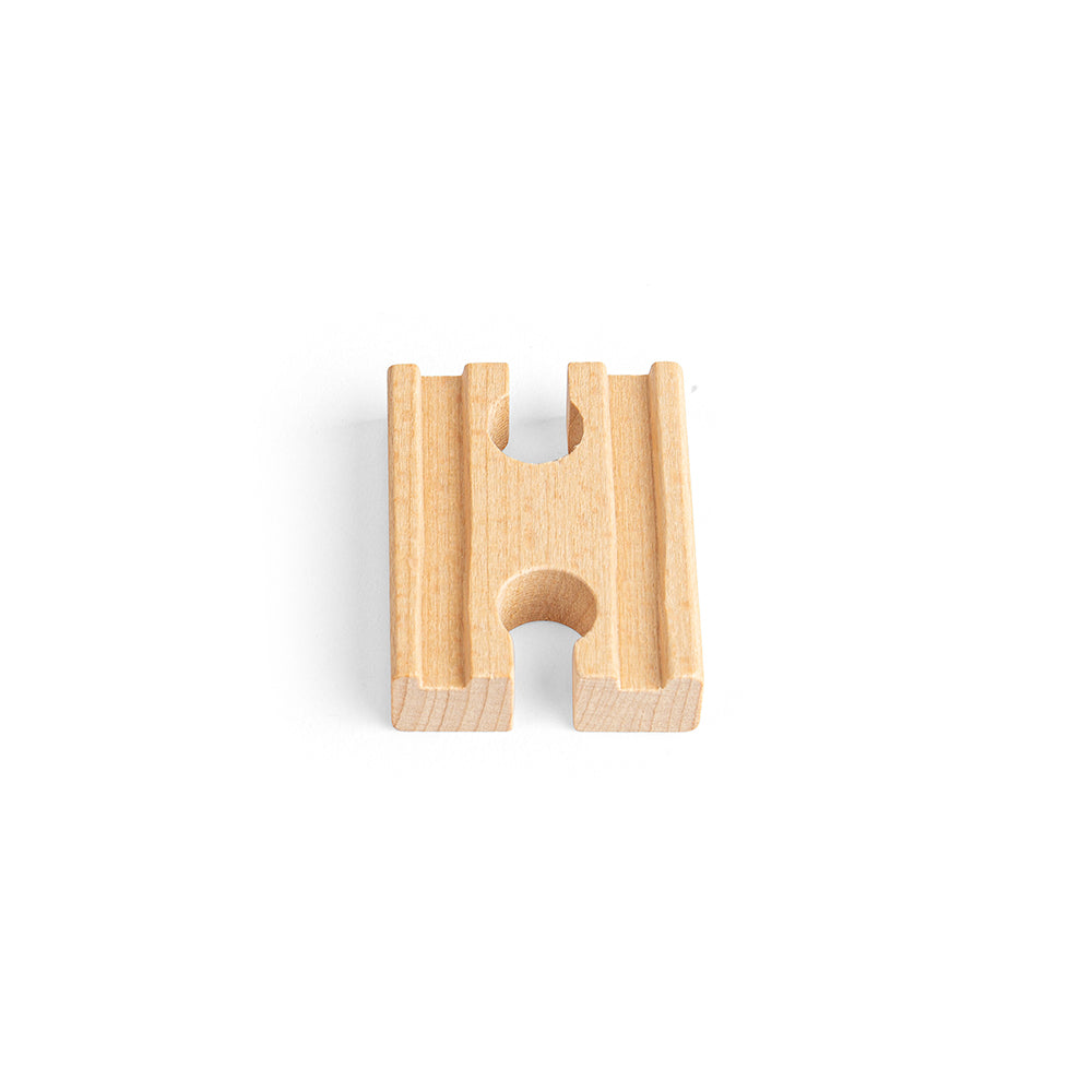 12 Mini Female Track Pieces for Wooden Train Sets