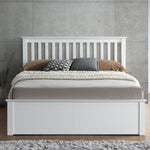 Malmo Wooden Ottoman Bed | Double | White