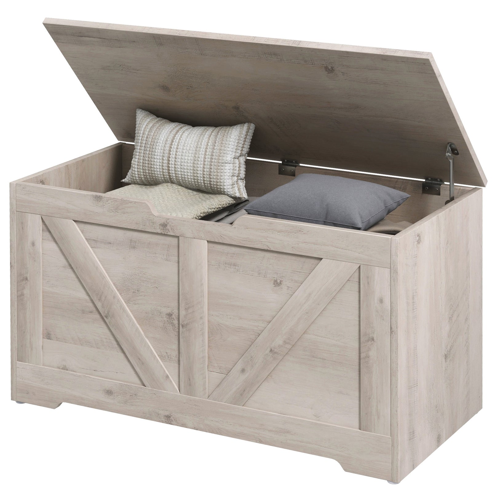 Storage Trunk For Living Room, With Safety Hinges 80cm | One Size | Gray