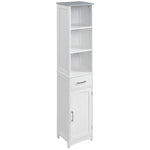 Tall Bathroom Storage Cabinet Slim Freestanding Linen Tower