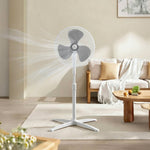 40w Pedestal Fan Adjustable Height Oscillating Standing Fan For Home Or Office