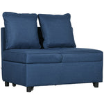 Folding Sleeper Sofa Bed Chair With Pillows Pocket | One Size | Blue