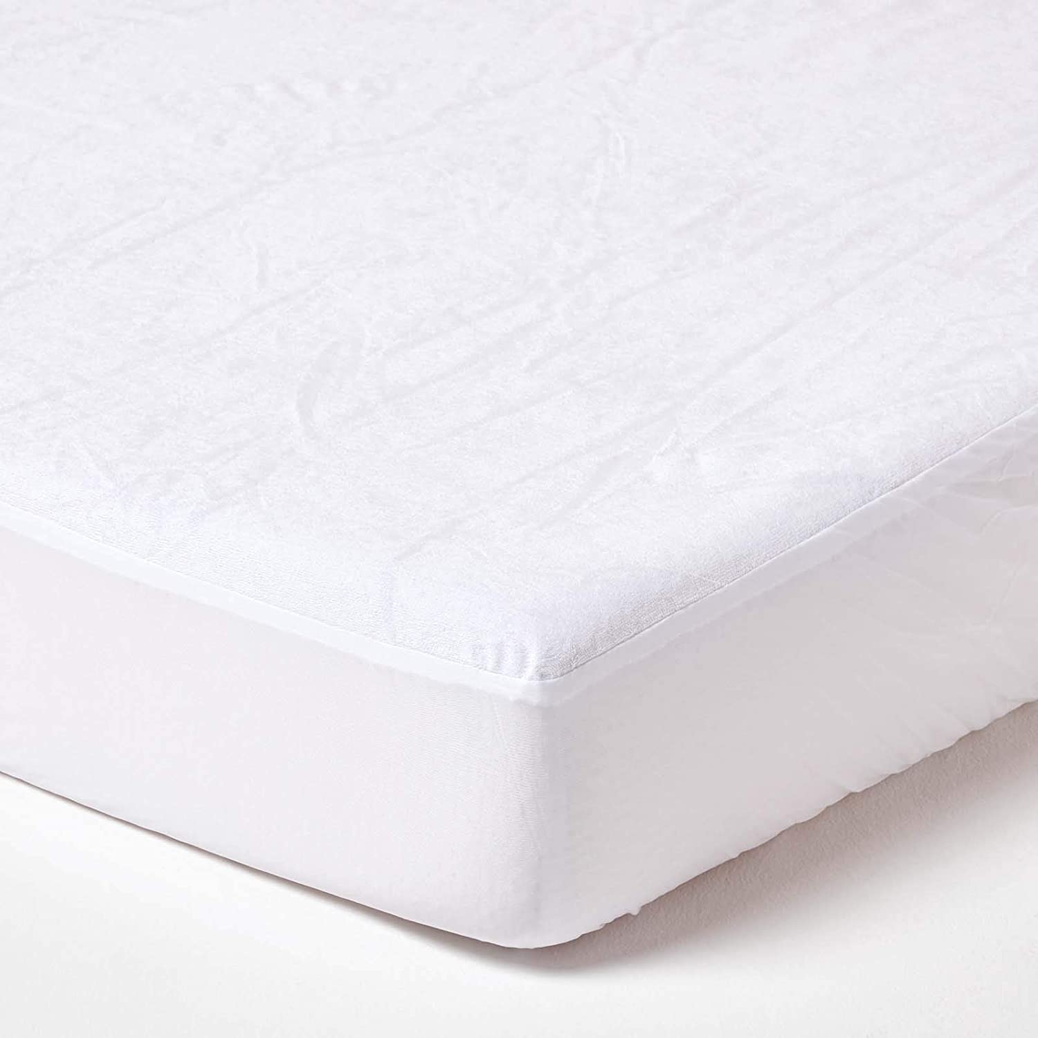 Waterproof Terry Towelling Mattress Protector | European Double | White
