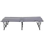 Double Camping Folding Cot Outdoor Portable Sleeping Bed | Gray