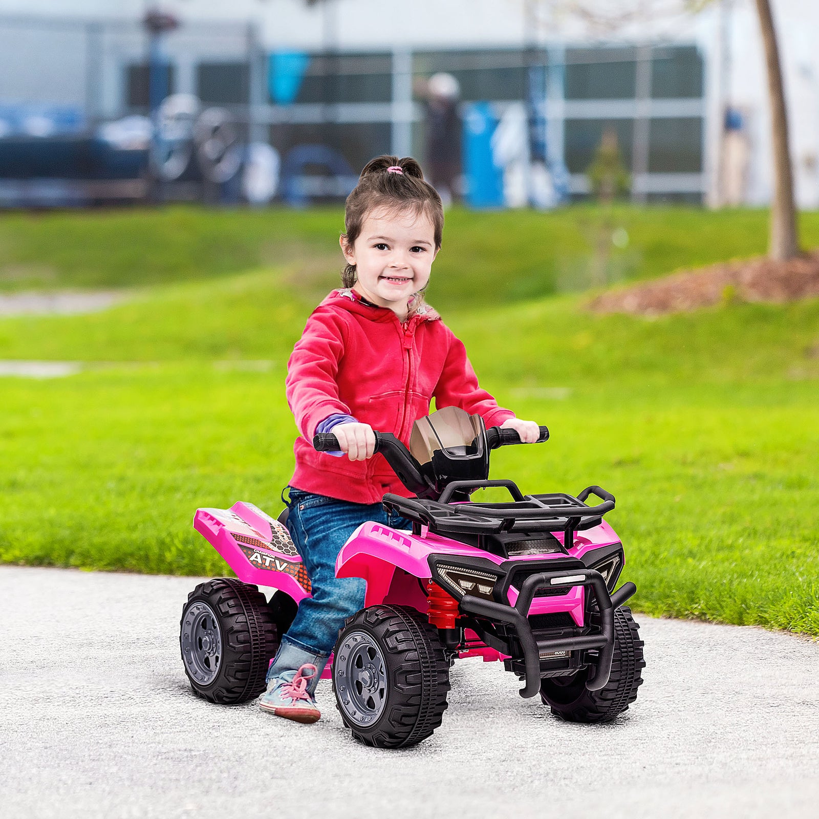 6v Kids Electric Ride On Car Toddler Quad Bike Atv For 18-36 Month | Pink