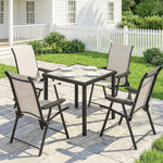 5 Pieces Outdoor Dining Set, Garden Dining Set For 4 | Brown