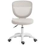 Armless Office Chair With Mesh Back | Grey