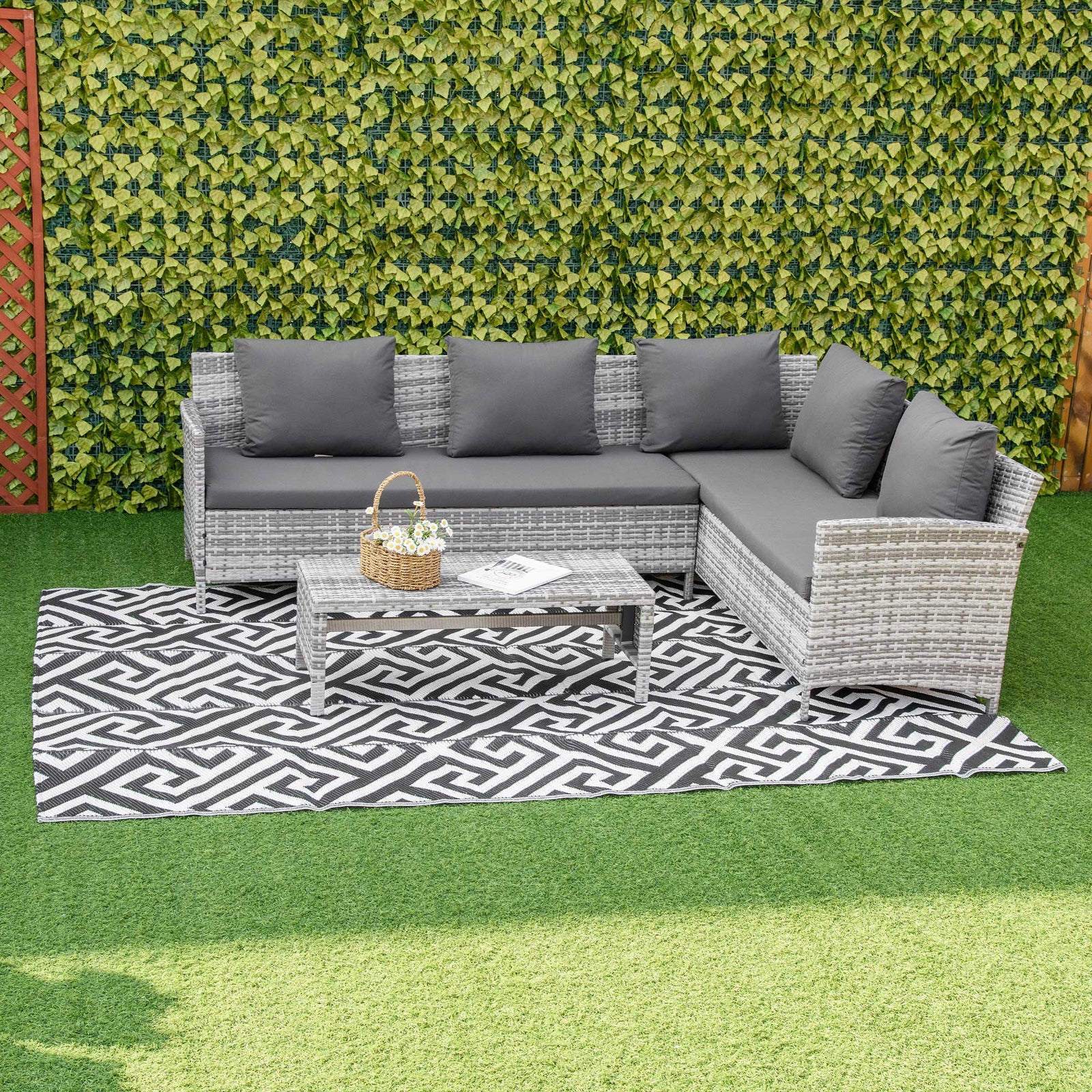 182x274cm Outdoor Straw Rug For Camping/picnic