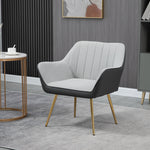 Accent Chairs Velvet Armchairs Living Room Bedroom | One Size | Light Slate Gray