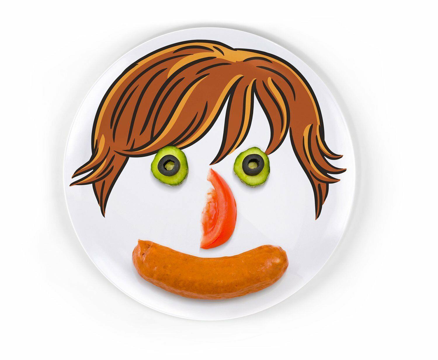 Fred Childrens Dinner Plate `dinner Do's Boy Design