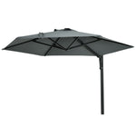 Wall Mounted Parasol W/ 180° Rotatable Canopy