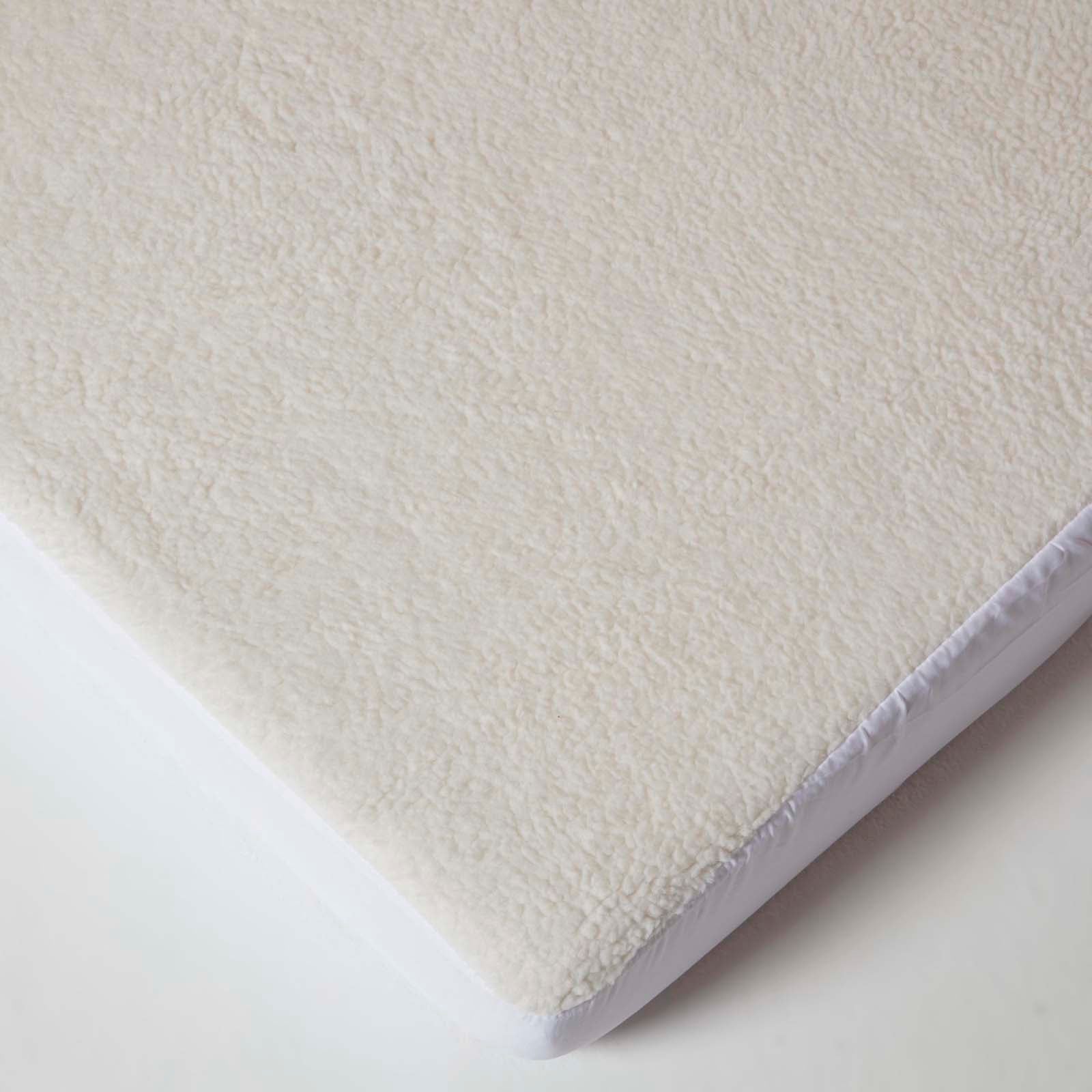 Deep Fitted Fleece Underblanket | European Single | White