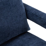 Chenille Upholstered Accent Chair With Lumbar Pillow | Blue