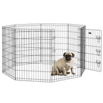 8-panel Diy Dog Pen With Door For Indoor/outdoor Use, 91cm High