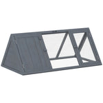 PawHut Rabbit Hutch, Wooden Guinea Pig Hutch With Run And Doors