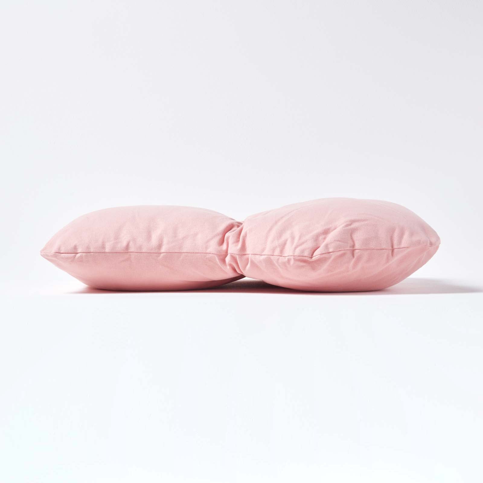 Cotton Back Support Thick Lumbar Cushion | Pink