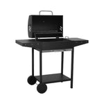 Charcoal BBQ Grill with Lid, Carbon Steel Barbecue