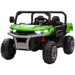 12v Two-seater Kids Electric Ride-on Car W/ Electric Bucket | Green