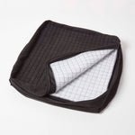 Quilted Polyester 3 Seater Orthopaedic Booster Cushion Cover | 50cm x 150cm | Black