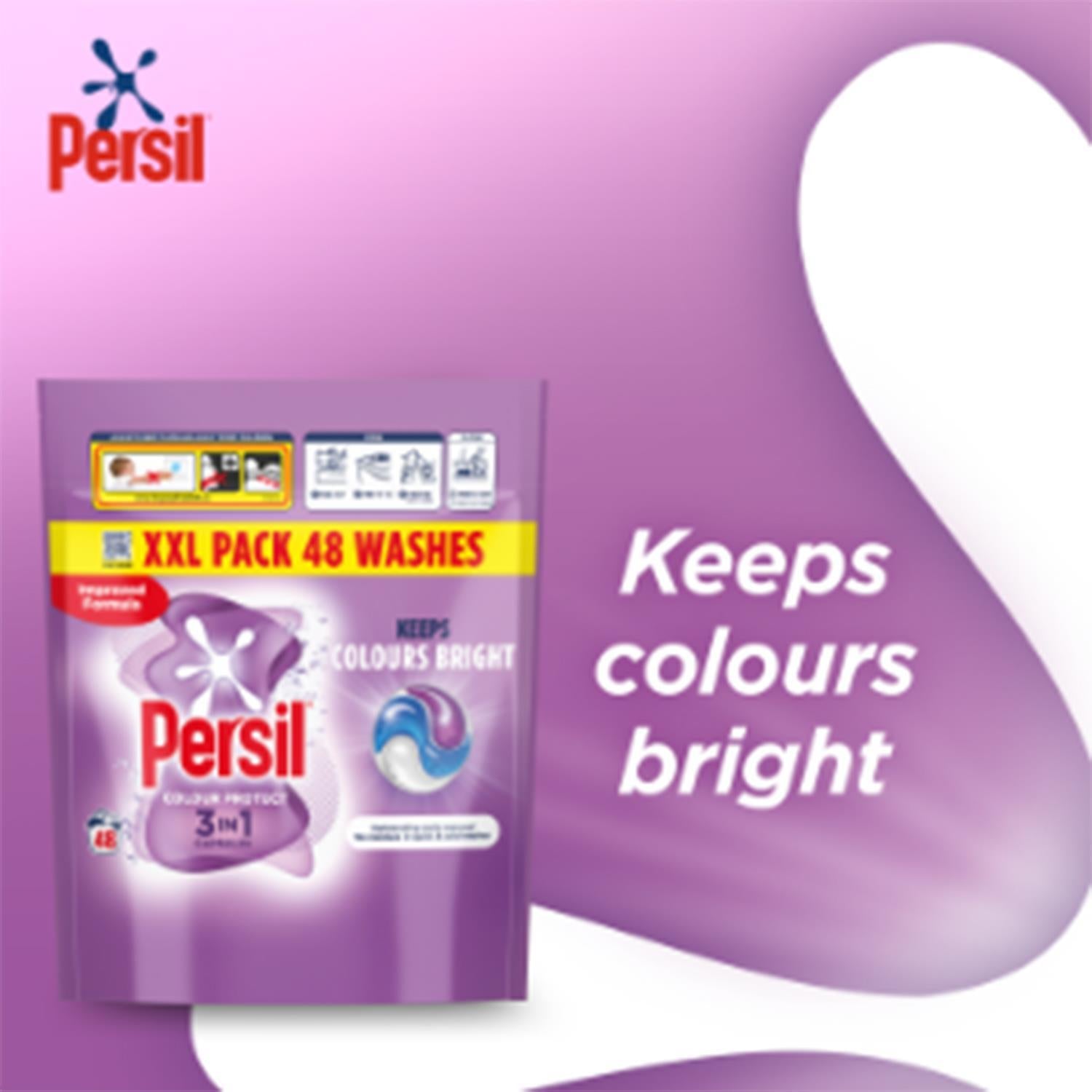 Xxl 3 In-1 Washing Capsules Colour Protect Keeps Colour Bright 48w | Set of 4