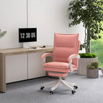 Faux Leather Massage Office Chair Heat | Pink