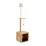 2-in-1 Cat Climbing Frame Floor Lamp