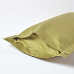 Egyptian Cotton Oxford Pillowcase 1000 Tc | 48 x 74cm | Olive Green