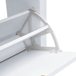 Breeins Flip Down Wood Shoe Cabinet In White