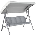 3 Person Porch Swing Chair Outdoor Lounge Bench With Canopy