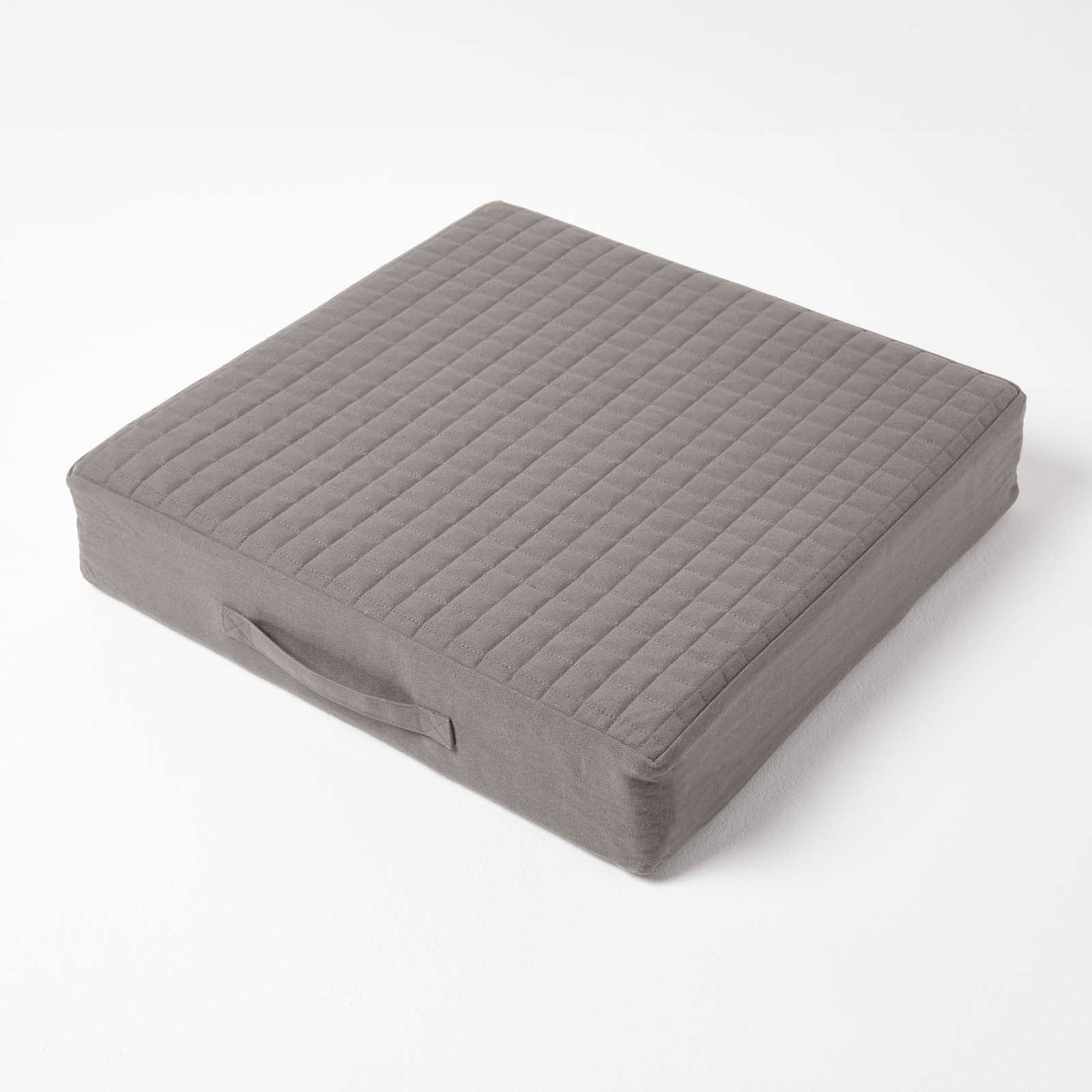 Cotton Orthopaedic Foam Armchair Booster Cushion | 50cm x 50cm | Charcoal Grey