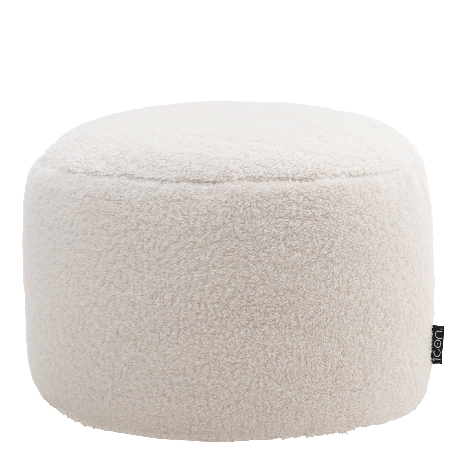 Iggy Borg Fleece Bean Bag Pouffe | White