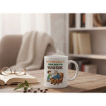 Dyzi Officially Too Old To Work Quote Ceramic Mug White