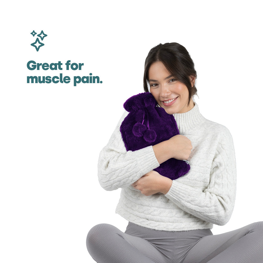 Plush Hot Water Bottle | One Size | Purple
