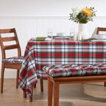 Red Macduff Tartan Christmas Tablecloth 137 X 228 Cm